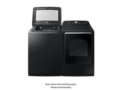Samsung DVG54R7600V 7.4 cu. ft. Gas Dryer with Steam Sanitize+ in Black Stainless Steel