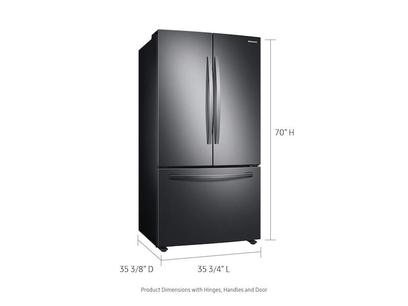 Samsung 28 cu. ft. Large Capacity 3-Door French Door Refrigerator with Internal Water Dispenser in Black Stainless Steel