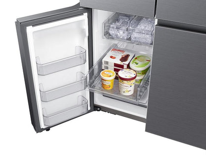 Samsung 23 cu. ft. Smart Counter Depth 4-Door Flex™ refrigerator with AutoFill Water Pitcher and Dual Ice Maker in Black Stainless Steel