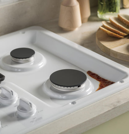 JGP3036DLWW GE® 36" Built-In Gas Cooktop with Dishwasher-Safe Grates