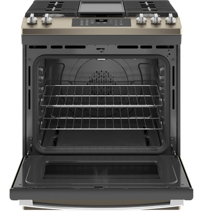 JGS760EPES GE® 30" Slide-In Front-Control Convection Gas Range with No Preheat Air Fry