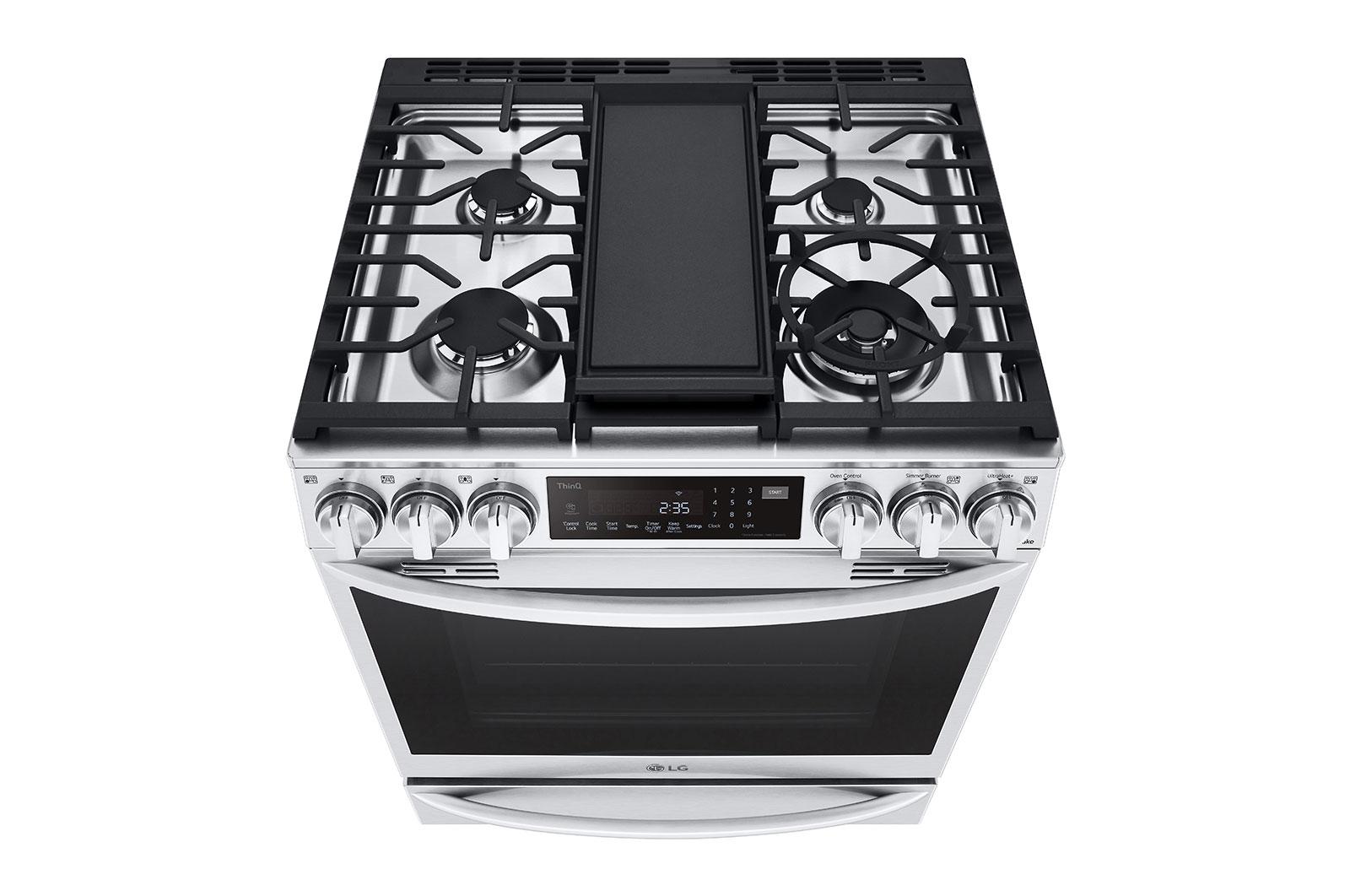 Lg 6.3 cu ft. Smart Wi-Fi Enabled ProBake Convection® InstaView™ Gas Slide-in Range with Air Fry