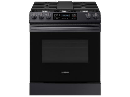 6.0 cu. ft. Smart Slide-in Gas Range with Convection in Black Stainless Steel