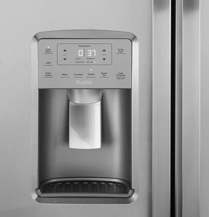 PZS22MYKFS GE Profile™ 21.9 Cu. Ft. Counter-Depth Side-By-Side Refrigerator