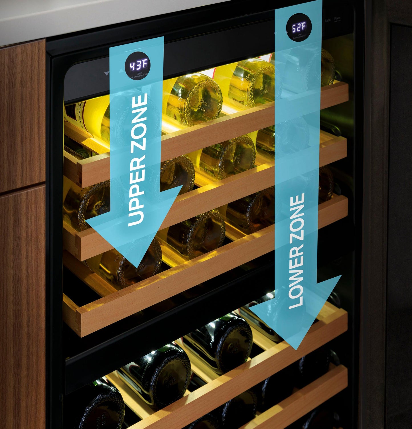 PWS06DSPSS GE Profile™ 44-Bottle Dual Zone Wine Cooler