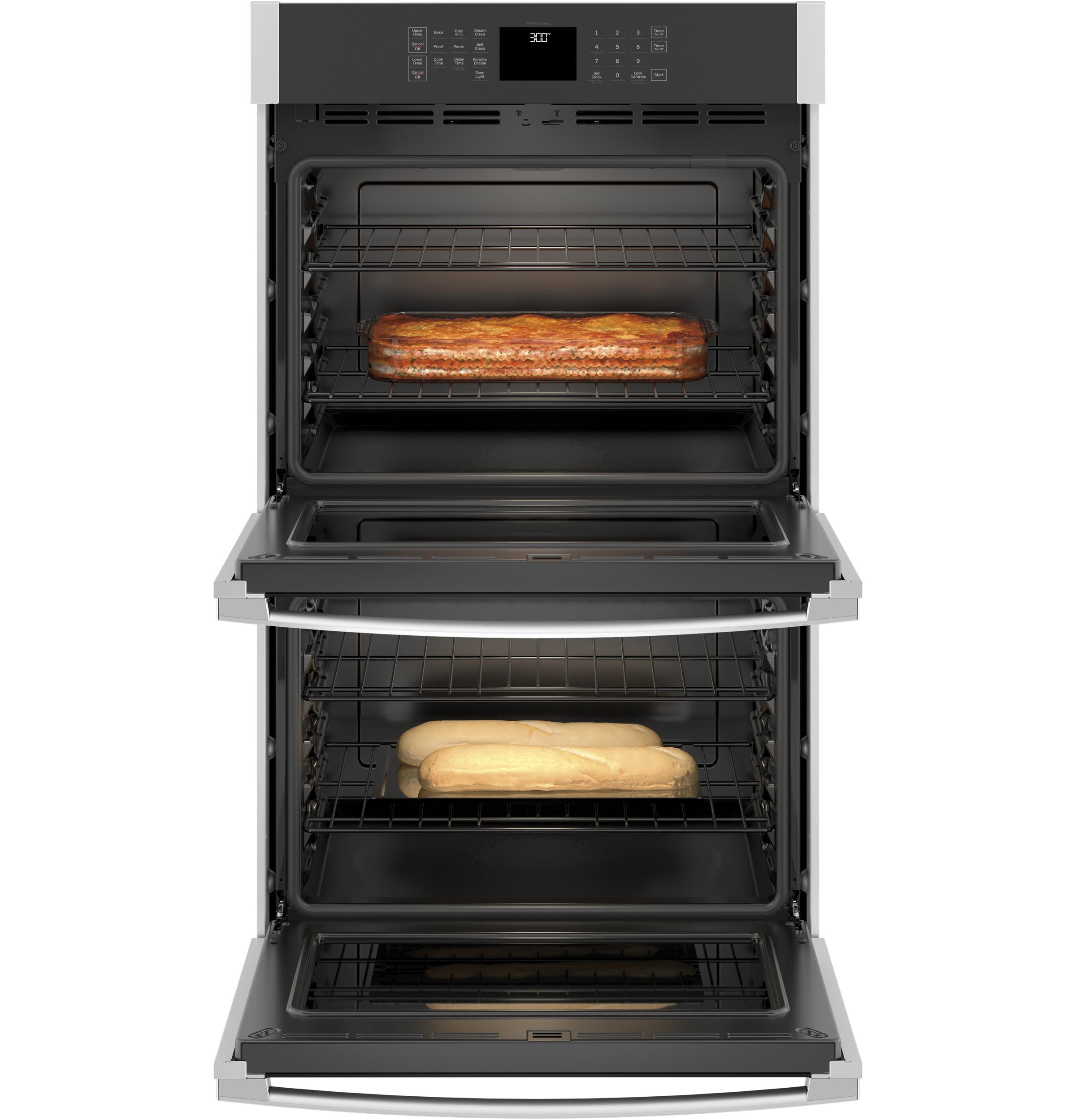 JTD3000SNSS GE® 30" Smart Built-In Self-Clean Double Wall Oven with Never-Scrub Racks