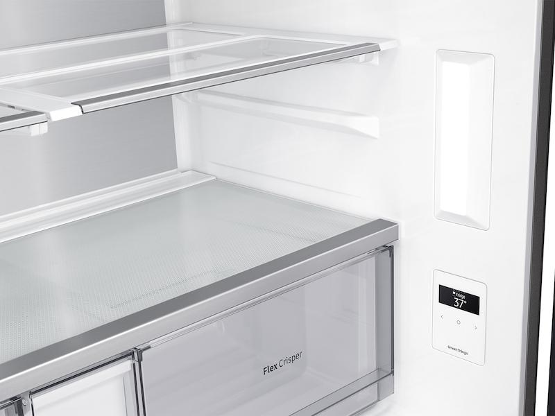 Samsung Bespoke Counter Depth 4-Door Flex™ Refrigerator (23 cu. ft.) in Matte Black Steel