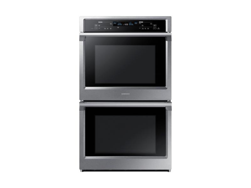 Samsung 30" Smart Double Electric Wall Oven with Steam Cook in Stainless Steel