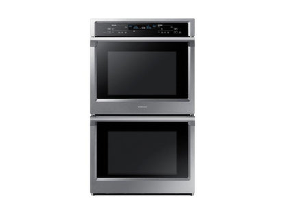 Samsung 30" Smart Double Electric Wall Oven with Steam Cook in Stainless Steel