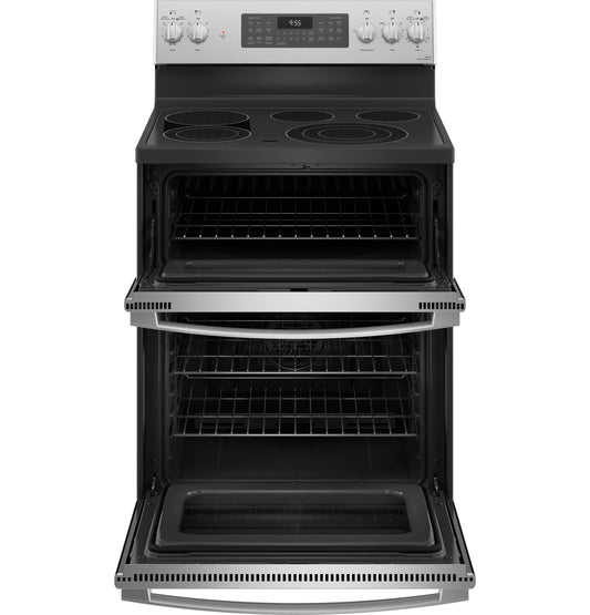 PB965YPFS GE Profile™ 30" Smart Free-Standing Electric Double Oven Convection Range with No Preheat Air Fry