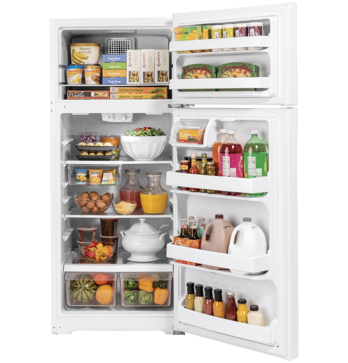 GTE18GTNRWW GE® ENERGY STAR® 17.5 Cu. Ft. Top-Freezer Refrigerator