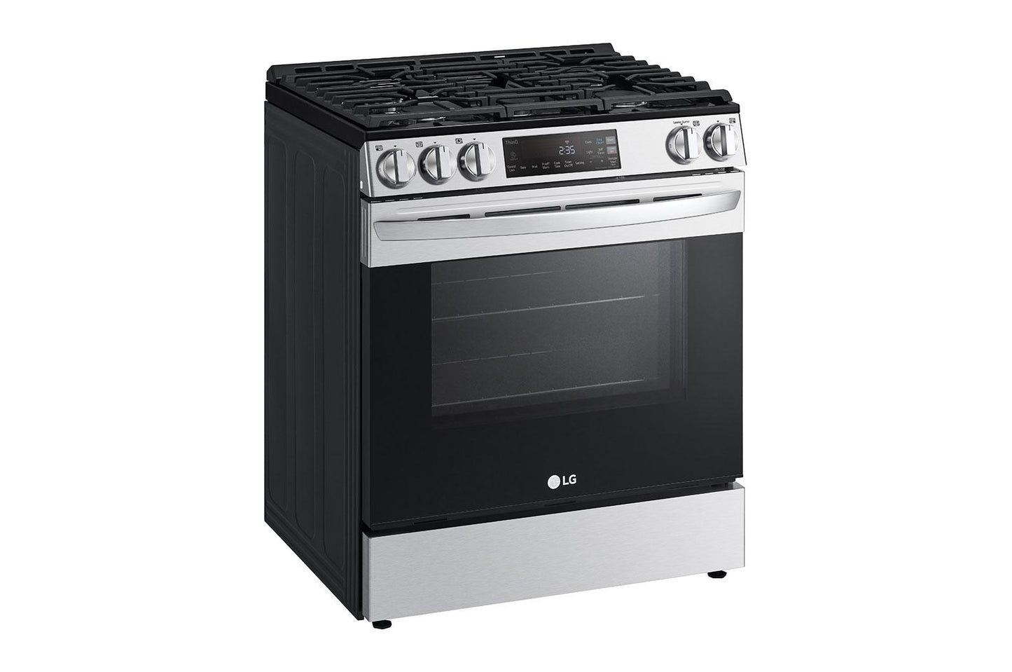 Lg LSGL5831F 5.8 cu.ft. Gas Single OvenSlide-in Range, EasyClean® plus Self Clean, ThinQ™, Printproof™ StainlessSteel