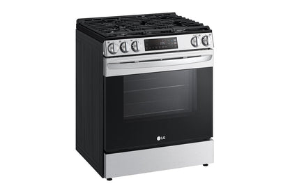 Lg LSGL5831F 5.8 cu.ft. Gas Single OvenSlide-in Range, EasyClean® plus Self Clean, ThinQ™, Printproof™ StainlessSteel