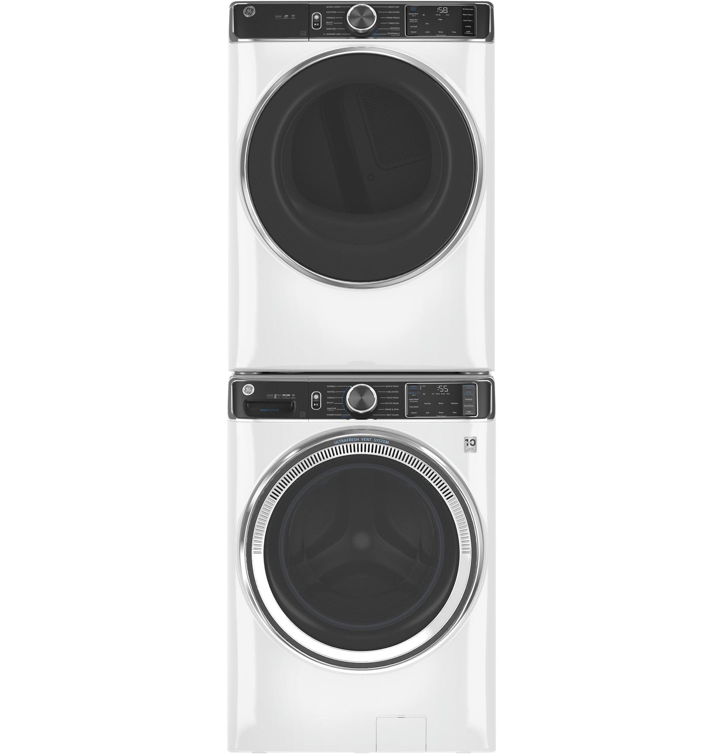 GE® ENERGY STAR® 5.0 cu. ft. Capacity Smart Front Load Steam Washer with SmartDispense™ UltraFresh Vent System with OdorBlock™ and Sanitize   Allergen