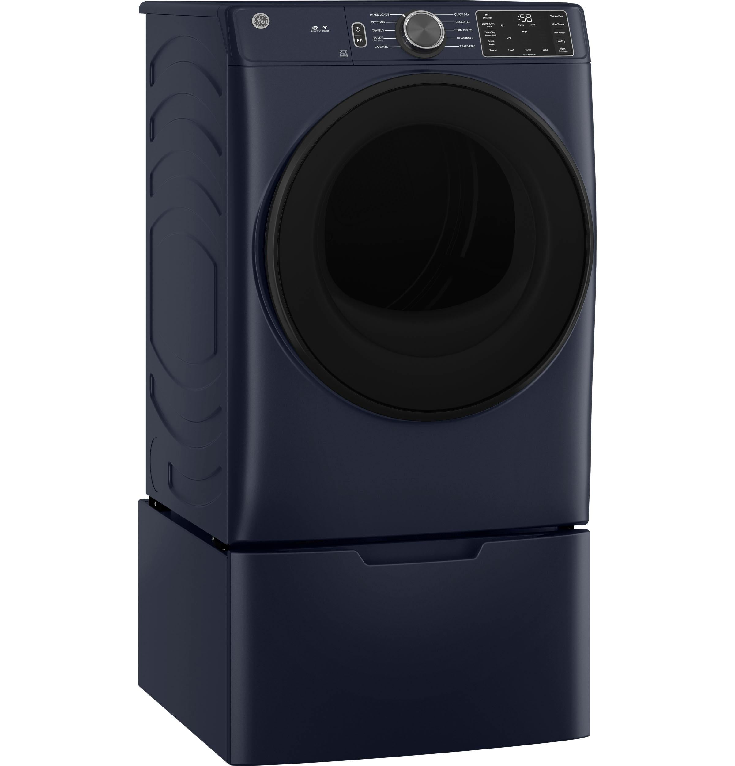 GFD55ESPRRS GE® ENERGY STAR® 7.8 cu. ft. Capacity Smart Front Load Electric Dryer with Sanitize Cycle