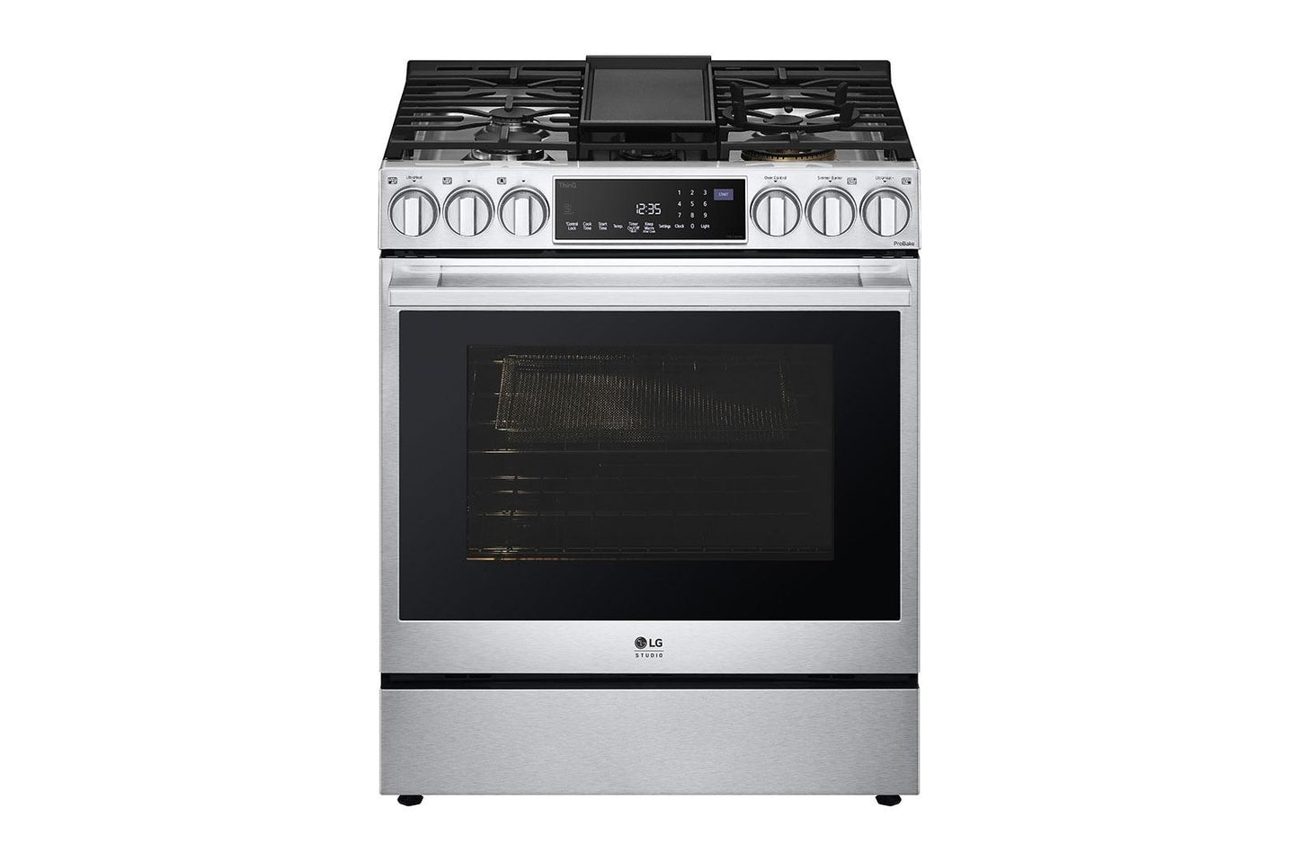 LSDS6338F LG STUDIO 6.3 cu. ft. Smart Wi-Fi Dual Fuel Slide-in Range with ProBake Convection® and EasyClean®