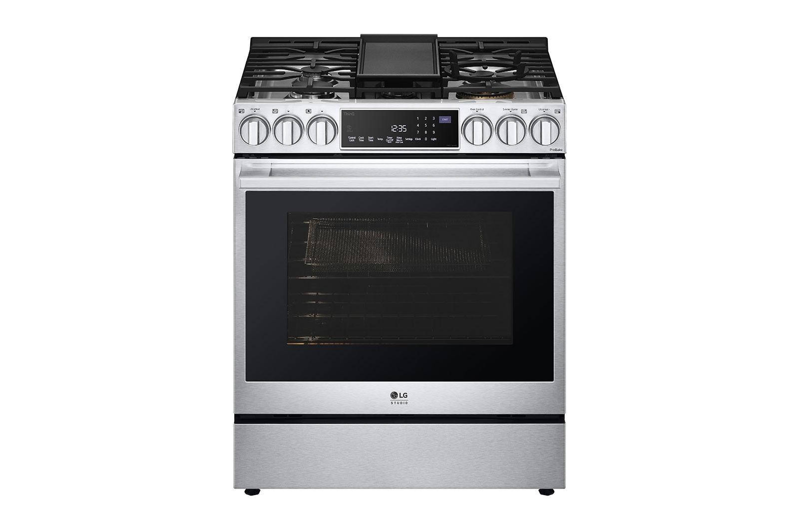 LSDS6338F LG STUDIO 6.3 cu. ft. Smart wi-fi Dual Fuel Slide-in Range with ProBake Convection® and EasyClean®