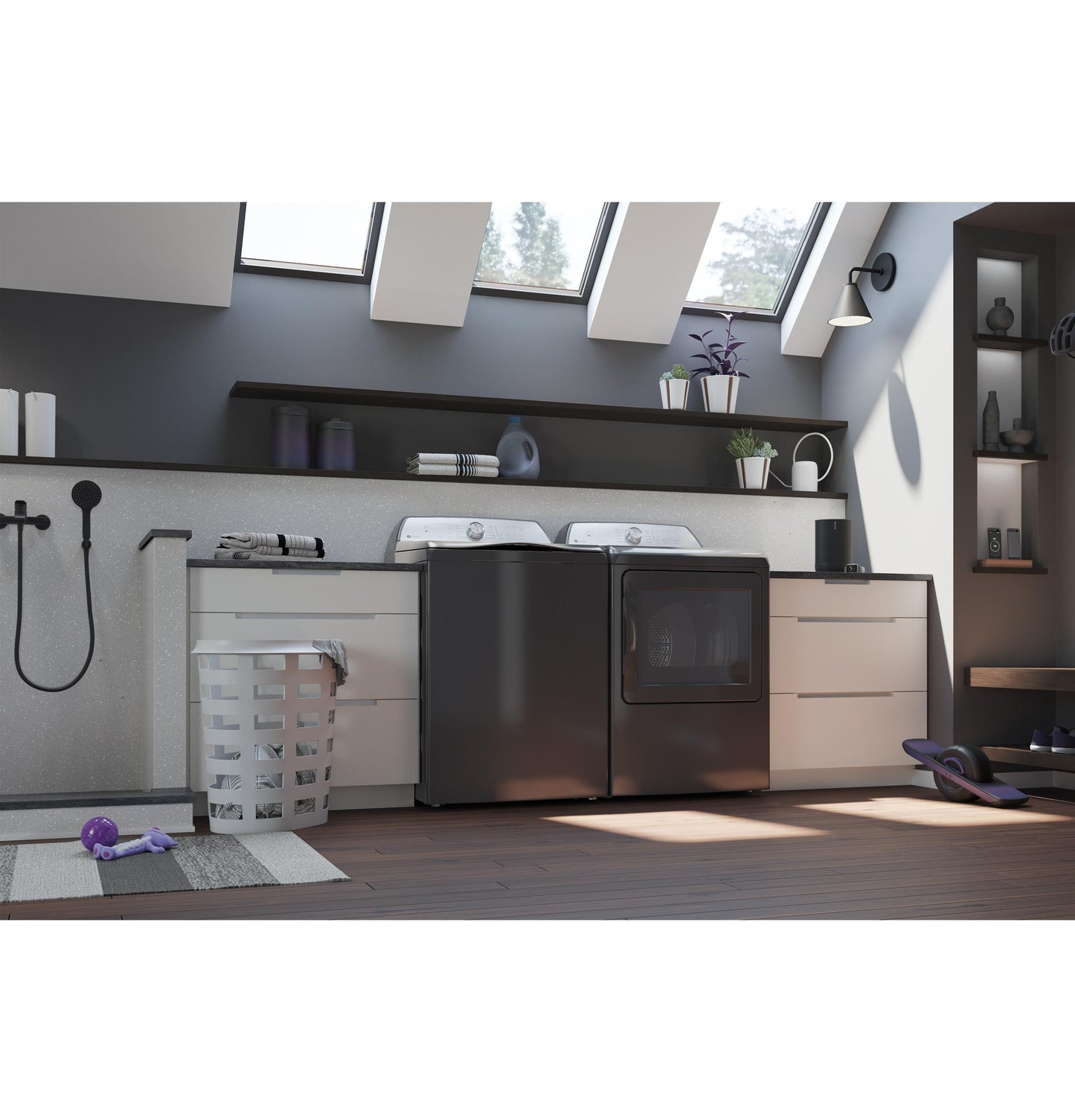 PTW600BPRDG GE Profile™ ENERGY STAR® 5.0 cu. ft. Capacity Washer with Smarter Wash Technology and FlexDispense™