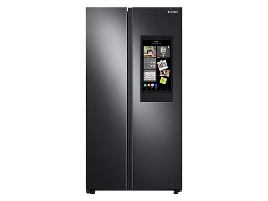 Samsung RS28A5F61SG 27.3 cu. ft. Smart Side-by-Side Refrigerator with Family Hub™ in Black Stainless Steel