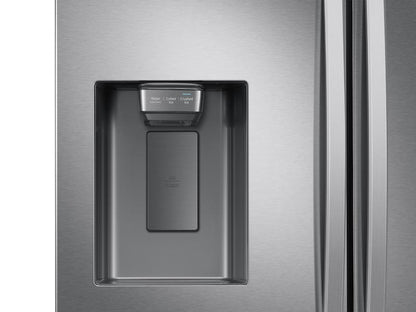27 cu. ft. Large Capacity 3-Door French Door Refrigerator with External Water & Ice Dispenser in Stainless Steel