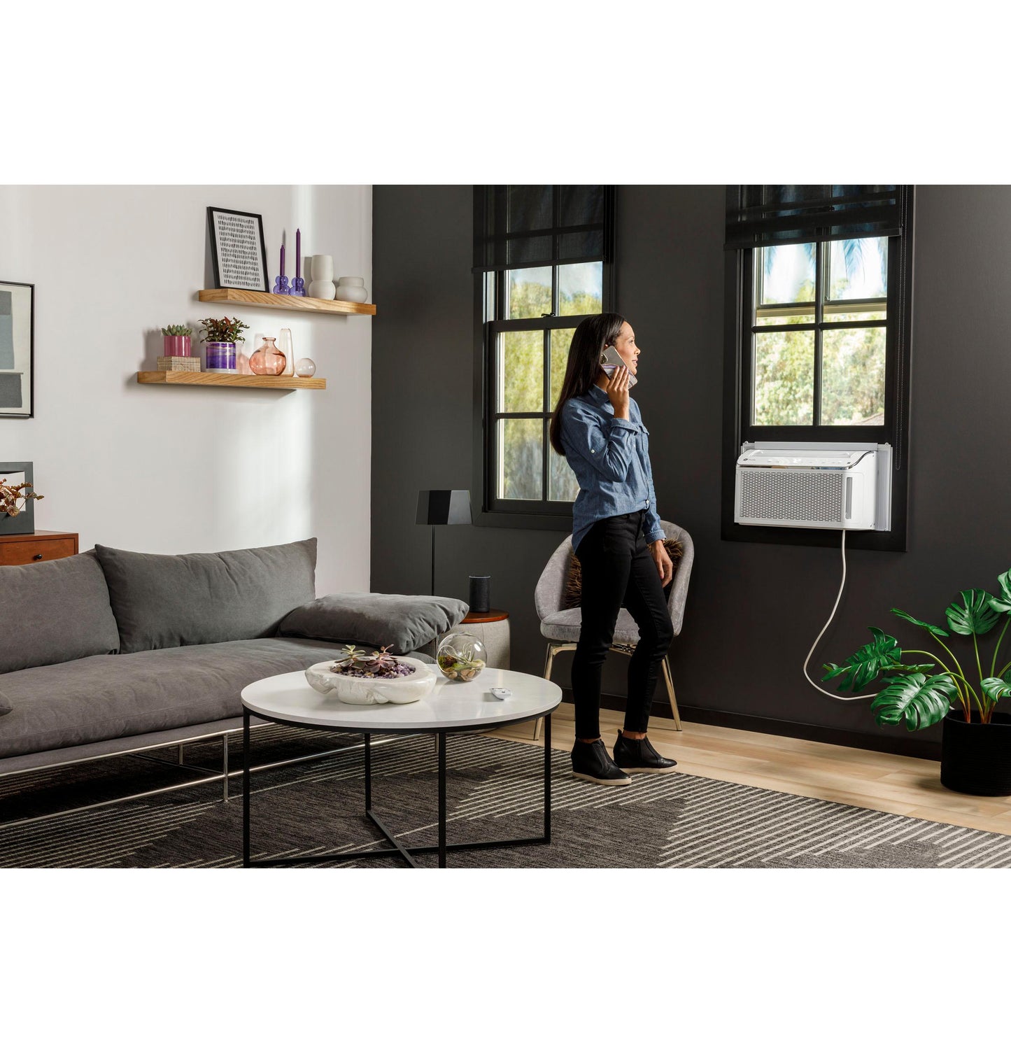 PHC08LY GE Profile™ 8,200 BTU Smart Ultra Quiet Window Air Conditioner for Medium Rooms up to 350 sq. ft.
