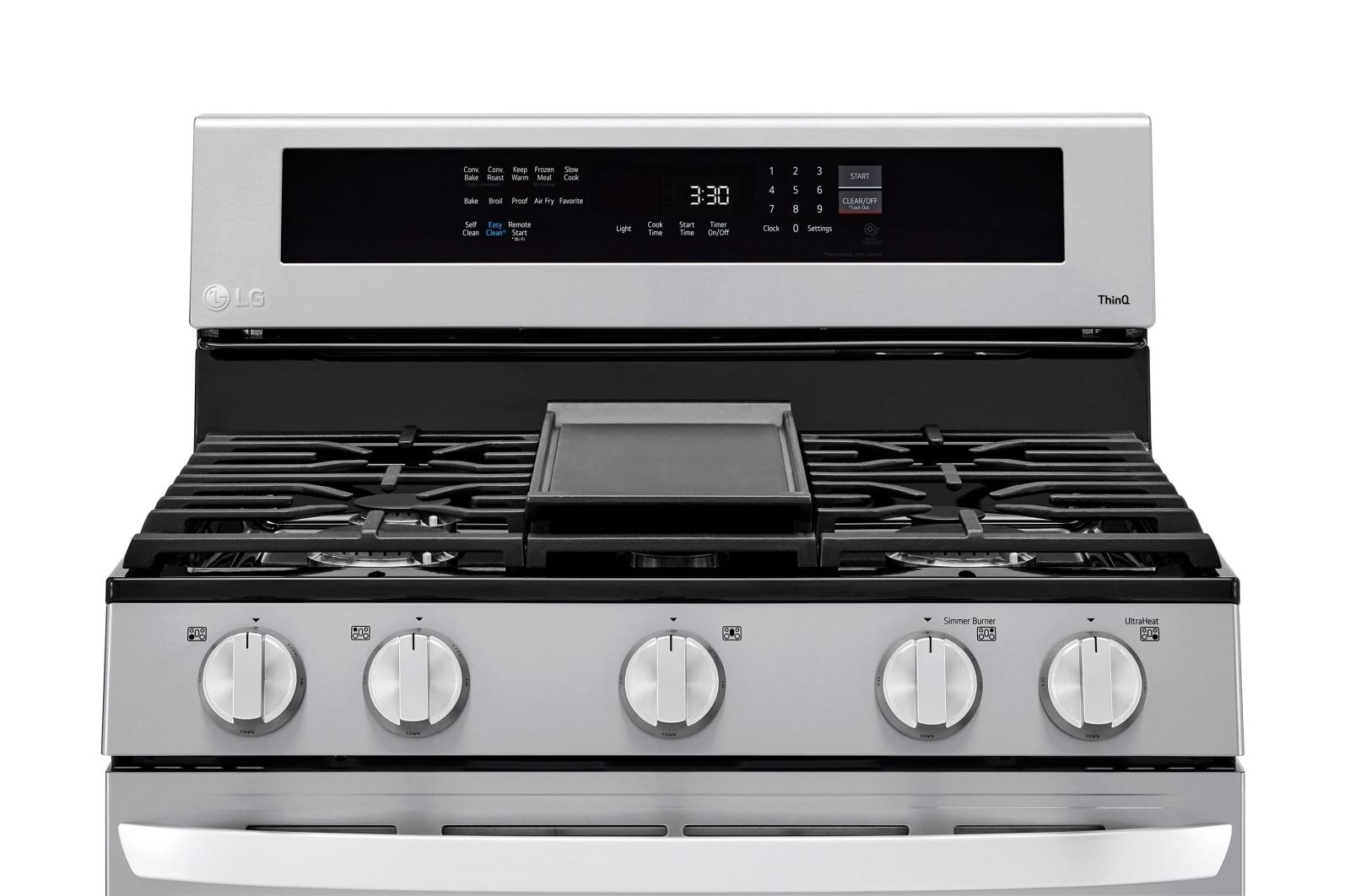 Lg 5.8 cu ft. Smart Wi-Fi Enabled True Convection InstaView® Gas Range with Air Fry