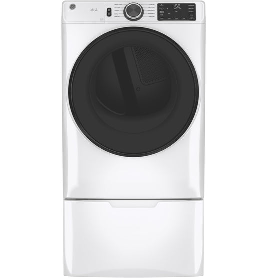 GFD55GSSNWW GE® ENERGY STAR® 7.8 cu. ft. Capacity Smart Front Load Gas Dryer with Sanitize Cycle