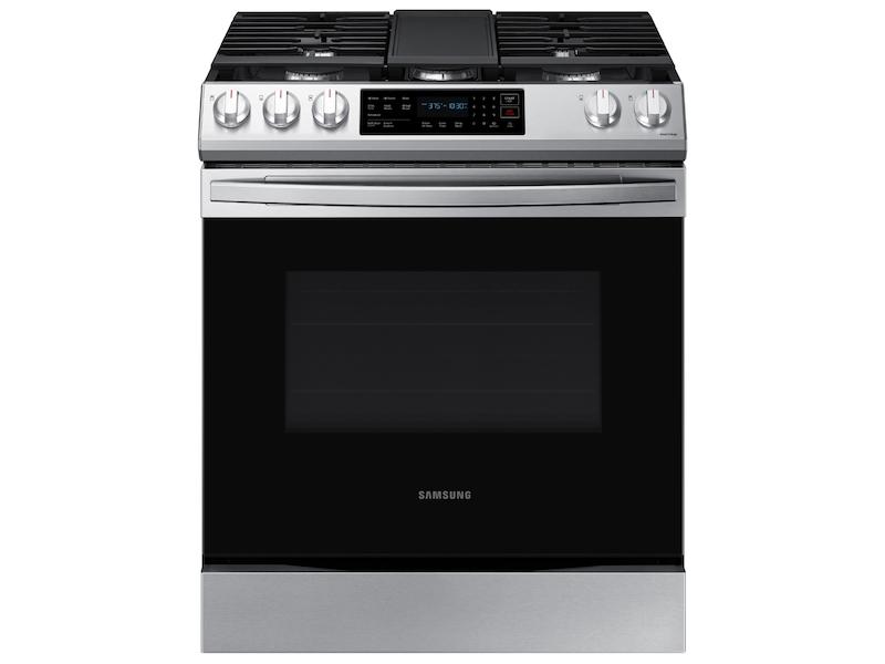 Samsung 6.0 cu. ft. Smart Slide-in Gas Range with Convection in Stainless Steel