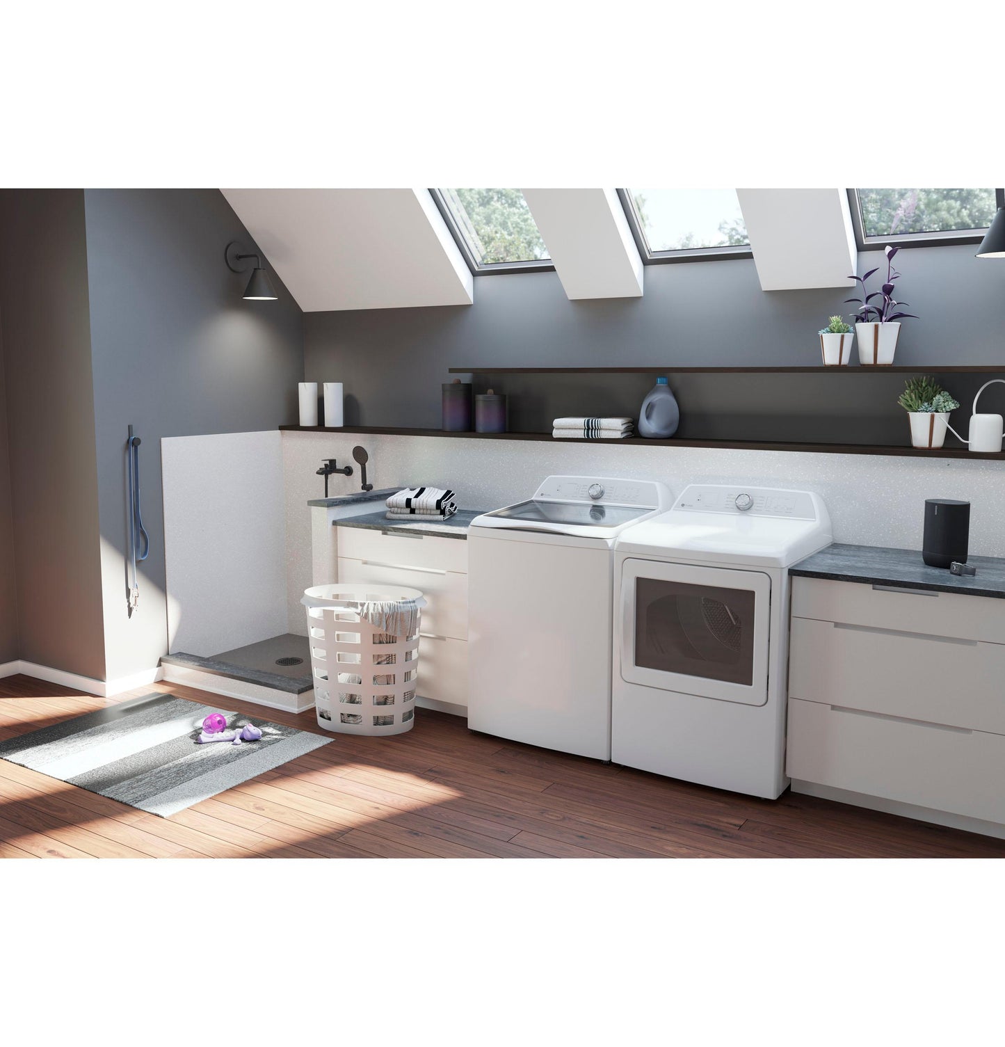 PTW600BSRWS GE Profile™ ENERGY STAR® 5.0 cu. ft. Capacity Washer with Smarter Wash Technology and FlexDispense™