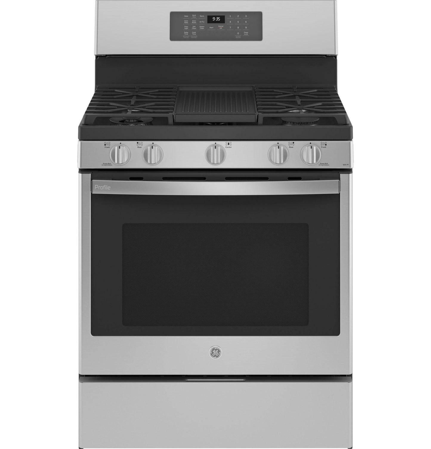 PGB935YPFS GE Profile™ Smart 30" Free-Standing Self Clean Gas Fingerprint Resistant Range with No Preheat Air Fry
