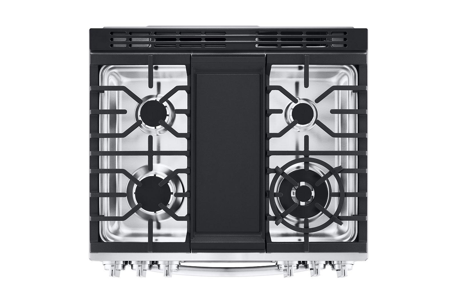 Lg 6.3 cu ft. Smart Wi-Fi Enabled ProBake Convection® InstaView™ Gas Slide-in Range with Air Fry