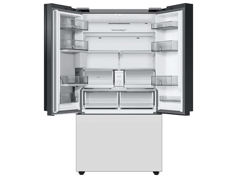Bespoke 3-Door French Door Refrigerator (24 cu. ft.) with Beverage Center™ in White Glass