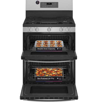 PGB965YPFS GE Profile™ 30" Free-Standing Gas Double Oven Convection Fingerprint Resistant Range with No Preheat Air Fry