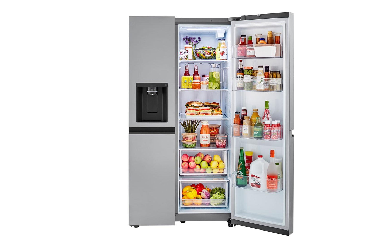 Lg LRSXC2306V 23 cu. ft. Side-by-Side Counter-Depth Refrigerator with Smooth Touch Dispenser