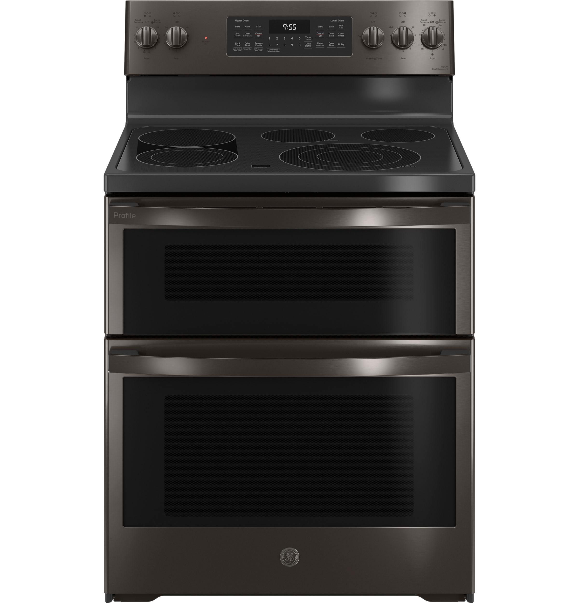 PB965BPTS GE Profile™ 30" Smart Free-Standing Electric Double Oven Convection Range with No Preheat Air Fry