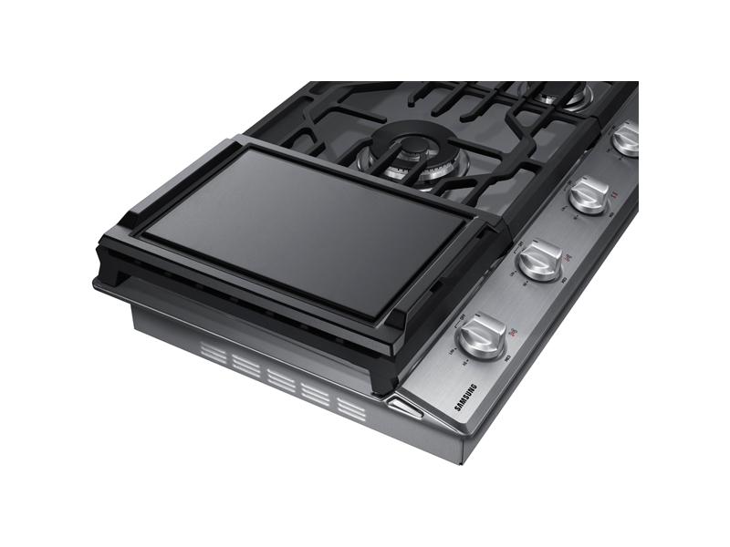 Samsung NA36N6555TS 36" Smart Gas Cooktop with Illuminated Knobs in Stainless Steel