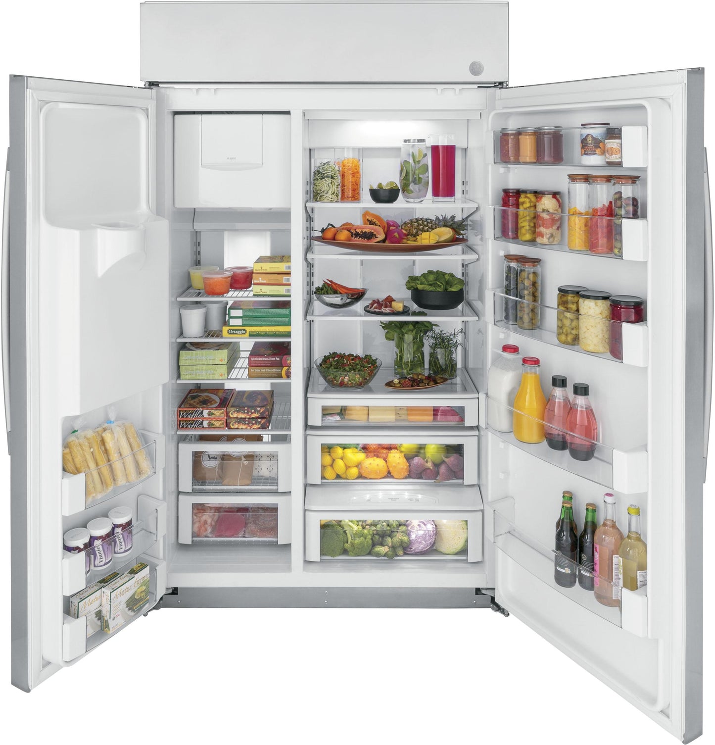 PSB48YSNSS GE Profile™ 48" Smart Built-In Side-by-Side Refrigerator with Dispenser