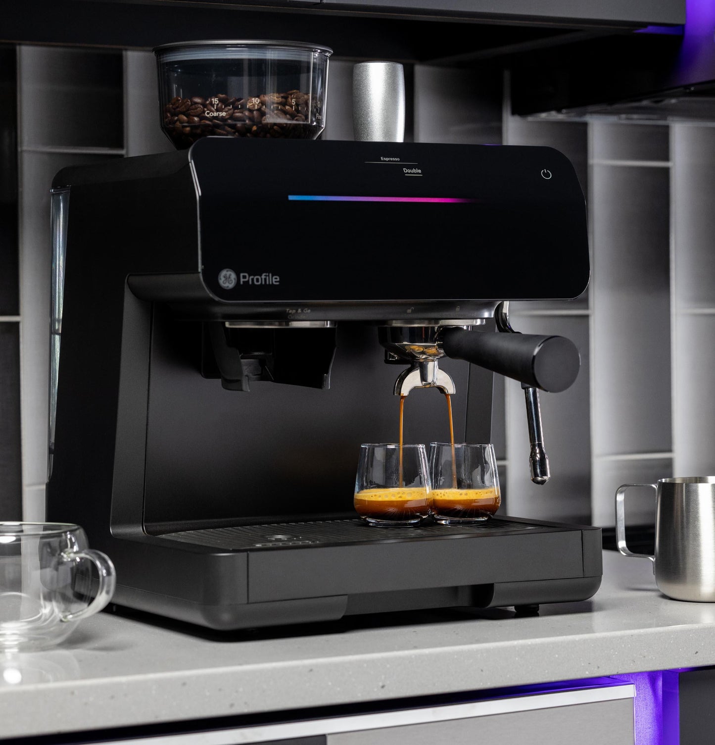 P7CESAS6RBB GE Profile™ Semi Automatic Espresso Machine + Frother