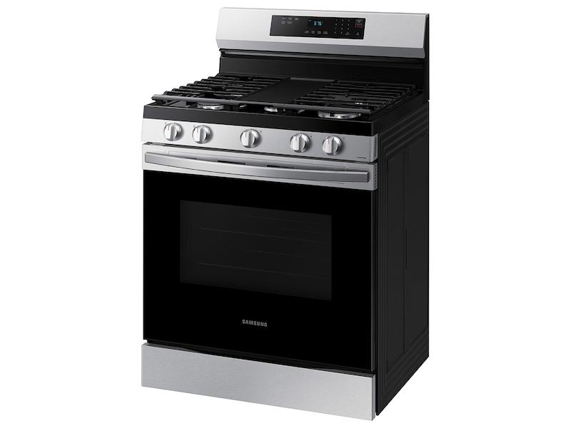Samsung NX60A6311SS 6.0 cu. ft. Smart Freestanding Gas Range with 18K BTU Dual Power Burner & Self Clean in Stainless Steel