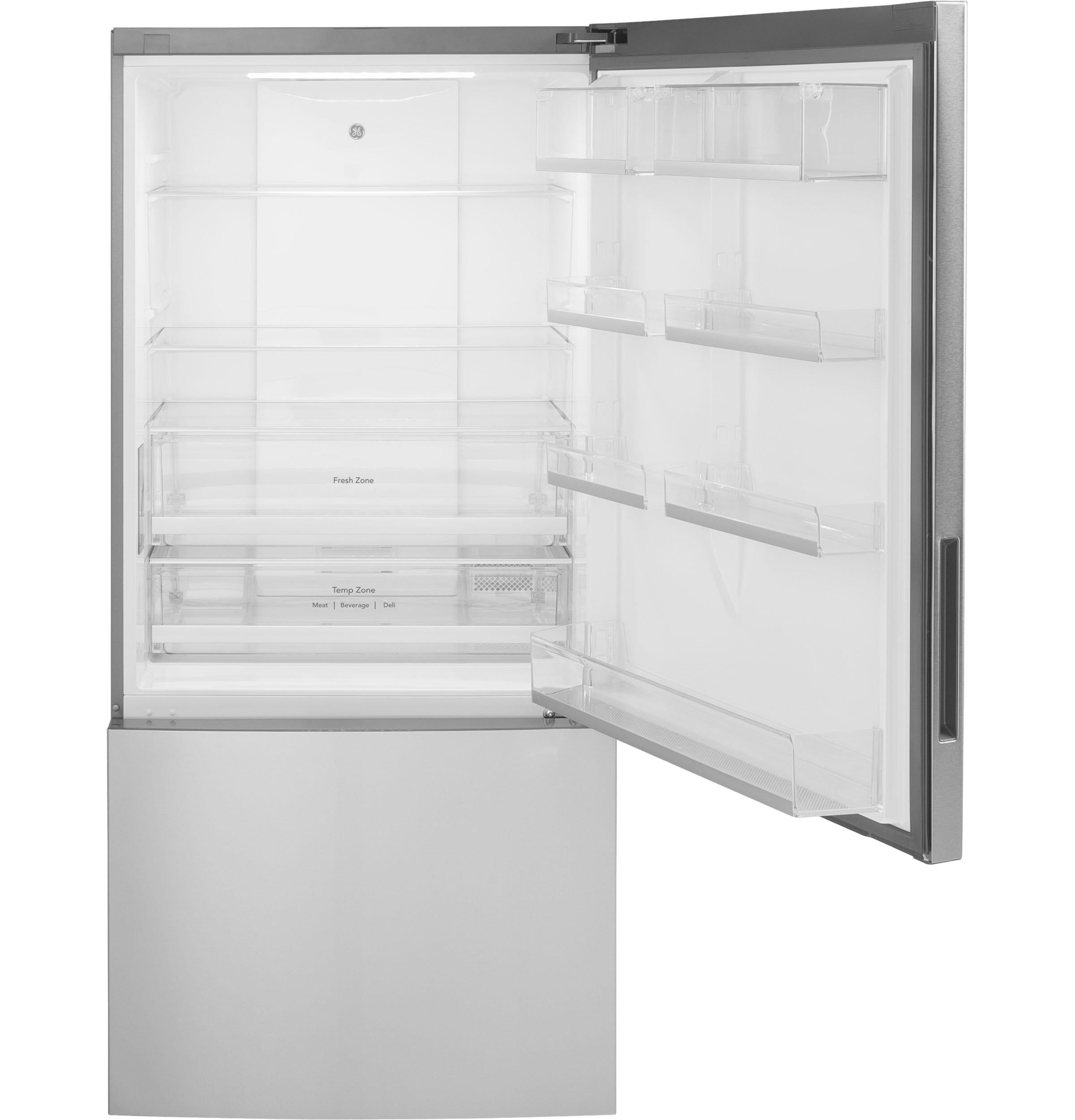 GBE17HYRFS GE® ENERGY STAR® 17.7 Cu. Ft. Counter-Depth Bottom-Freezer Refrigerator