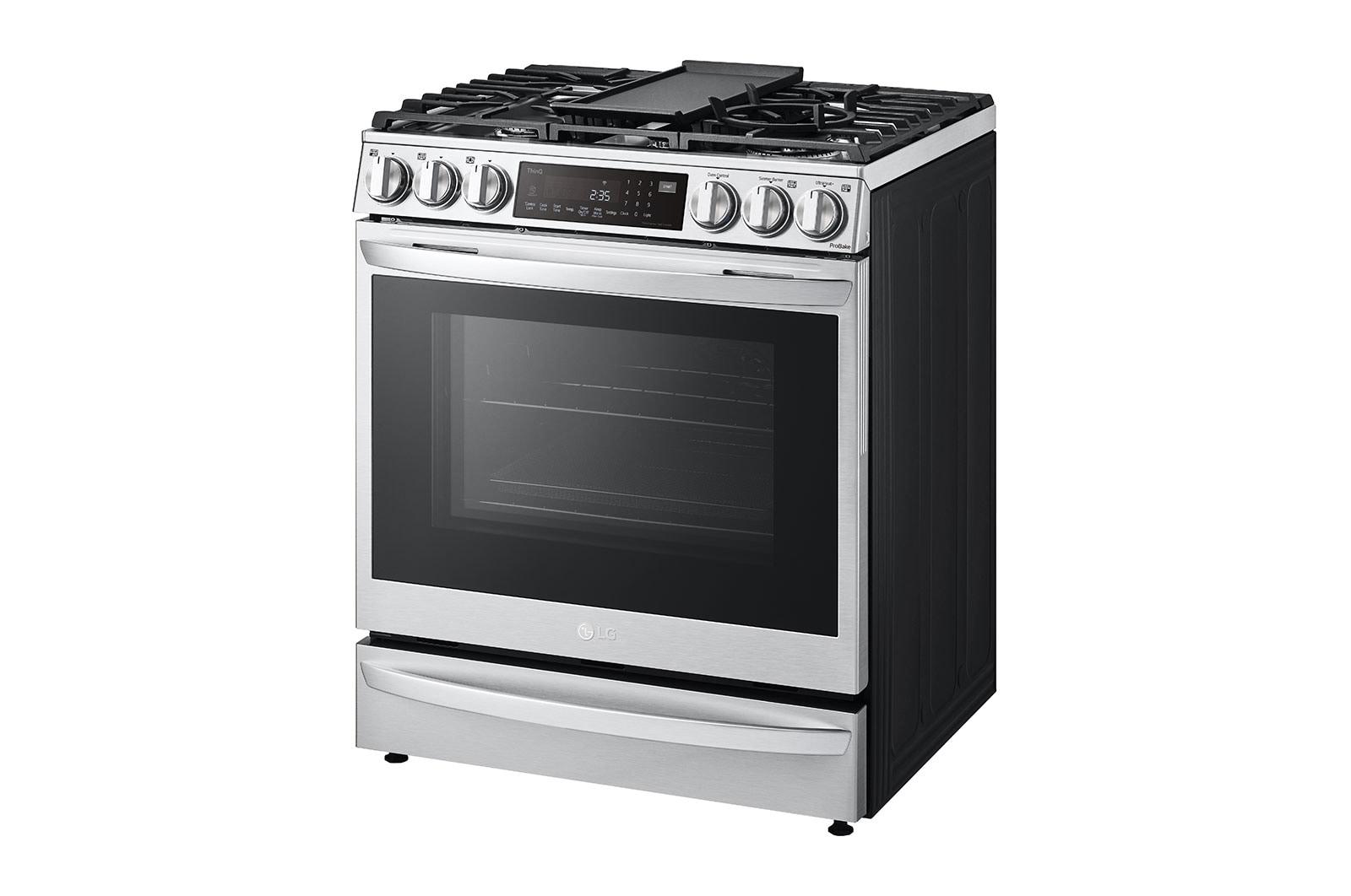 Lg 6.3 cu ft. Smart Wi-Fi Enabled ProBake Convection® InstaView™ Gas Slide-in Range with Air Fry