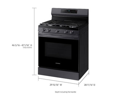 Samsung NX60A6311SG 6.0 cu. ft. Smart Freestanding Gas Range with 18K BTU Dual Power Burner & Self Clean in Black Stainless Steel