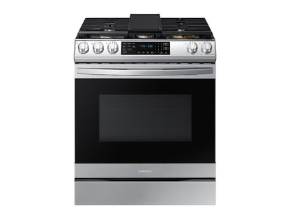 Samsung 6.0 cu. ft. Smart Slide-in Gas Range with Air Fry in Stainless Steel