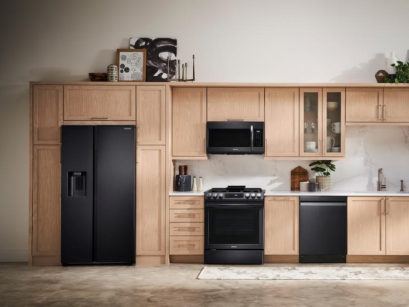 22 cu. ft. Counter Depth Side-by-Side Refrigerator in Black Stainless Steel