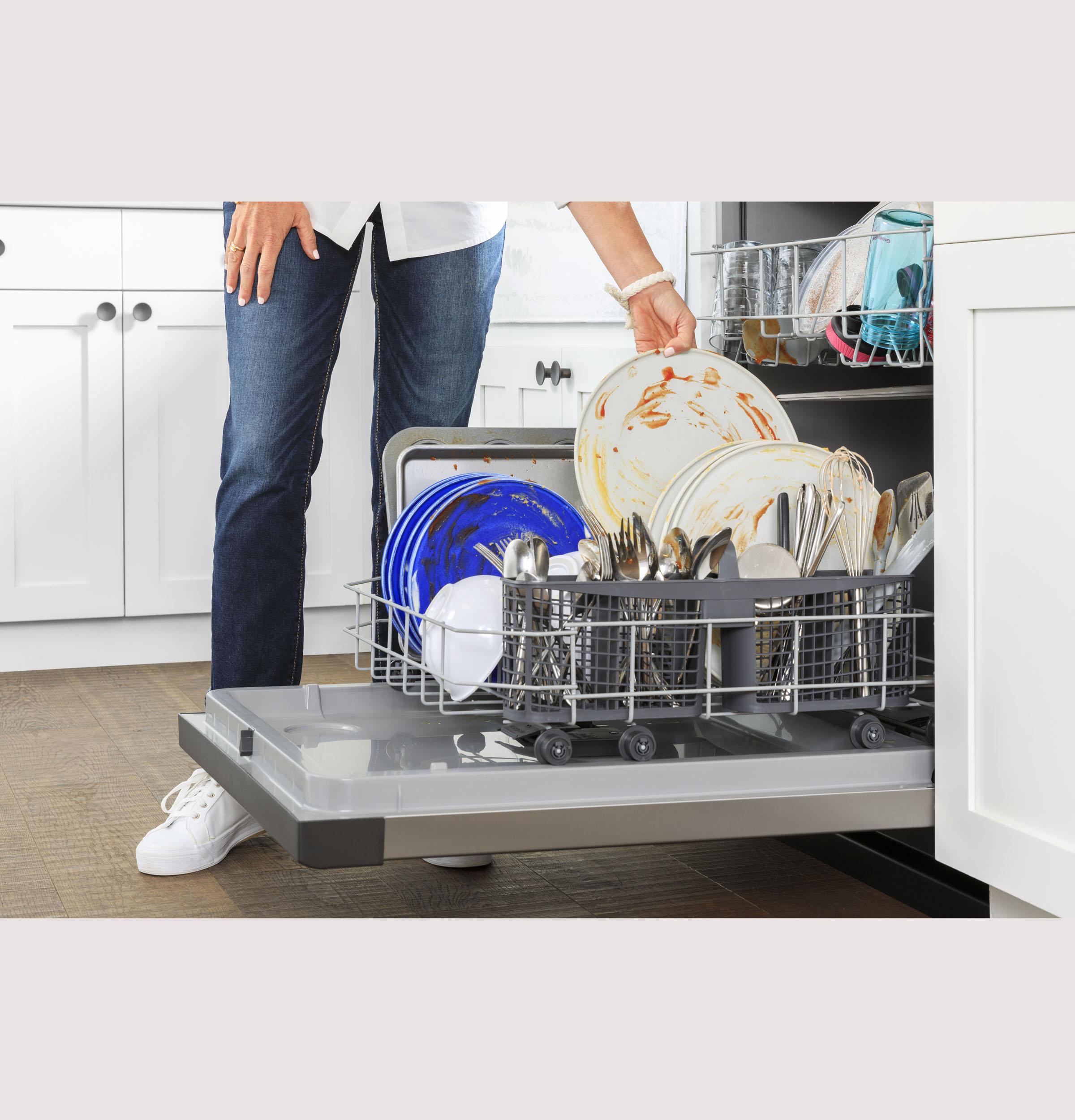 GDF450PGRWW GE® Dishwasher with Front Controls