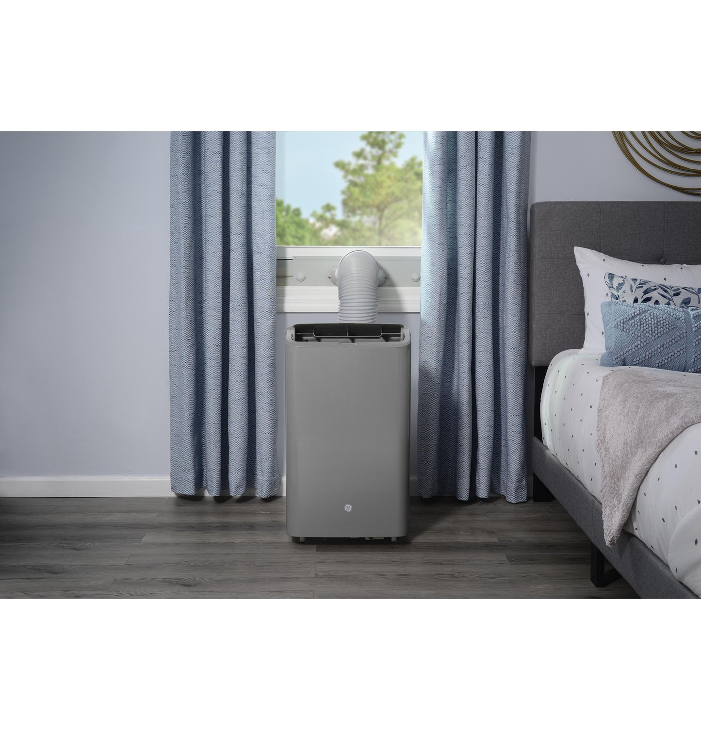 APWD07JASG GE® 7,500 BTU Smart Portable Air Conditioner with Dehumidifier and Remote, Grey