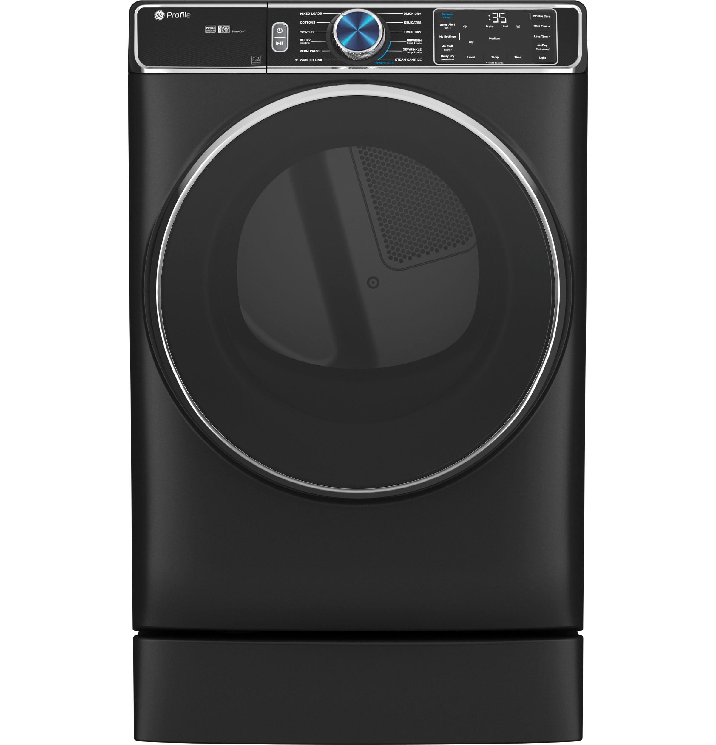 PFD95ESPTDS GE Profile™ ENERGY STAR® 7.8 cu. ft. Capacity Smart Front Load Electric Dryer with Steam and Sanitize Cycle