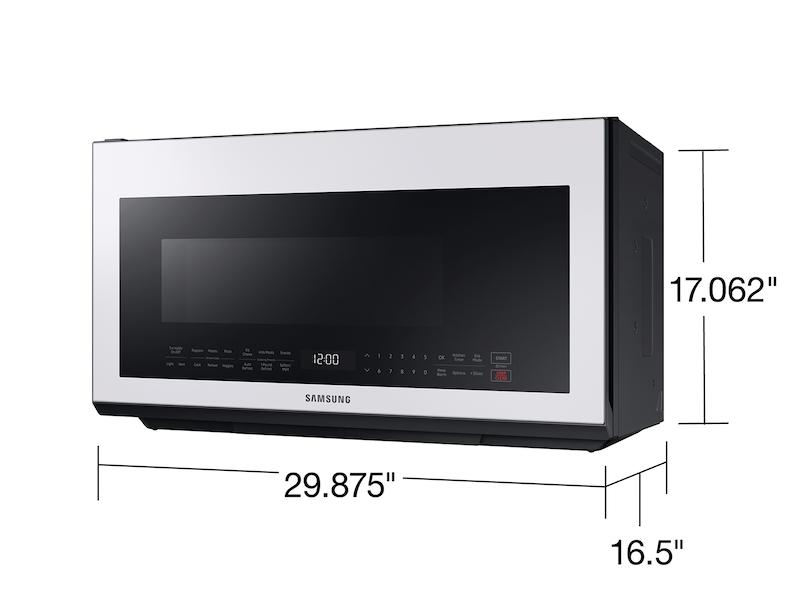 Samsung Bespoke Over-the-Range Microwave 2.1 cu. ft. with Sensor Cooking in White Glass