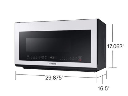 Samsung Bespoke Over-the-Range Microwave 2.1 cu. ft. with Sensor Cooking in White Glass