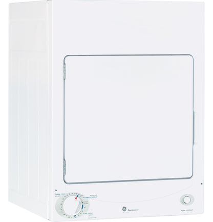 DSKS333ECWW GE Spacemaker® 120V 3.6 cu. ft. Capacity Stationary Electric Dryer